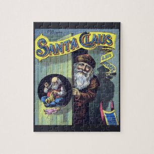 Puzzle Navidad Vintage, Santa Claus y su obra Libro