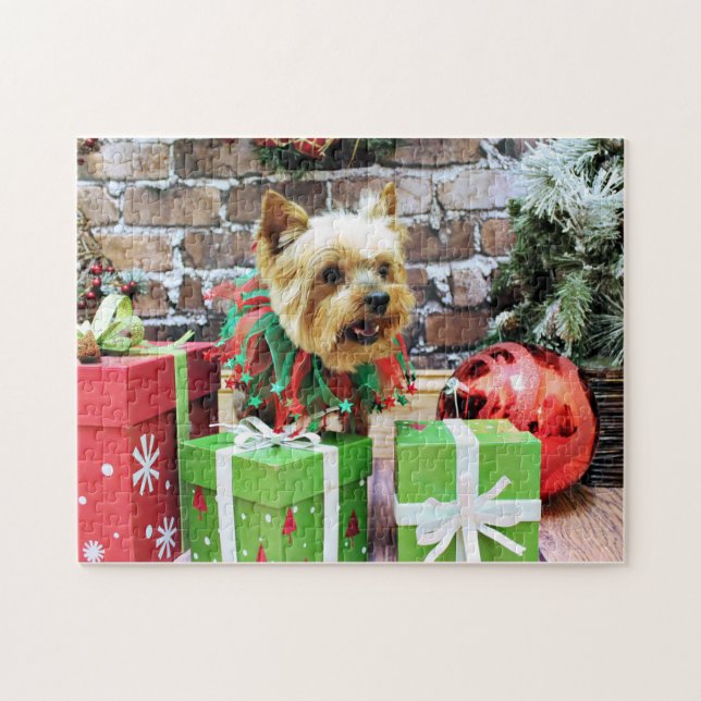 Puzzle Navidad - Yorkie - Willie (Horizontal)