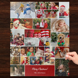 Puzzle Navidades 22 Collage de fotos con nombre familiar