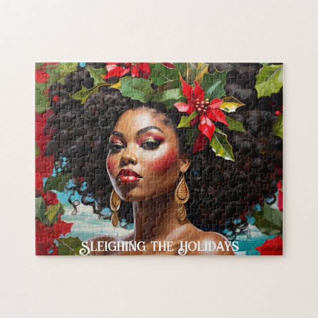 Puzzle Navidades afroamericanos de la diva Ilustracion Ho (Horizontal)