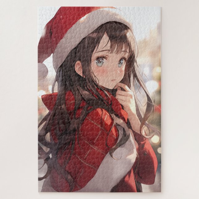 Puzzle Navidades Anime Chica (Vertical)