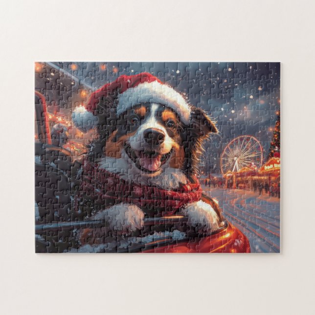 Puzzle Navidades australianos de montaña rusa de perros K (Horizontal)