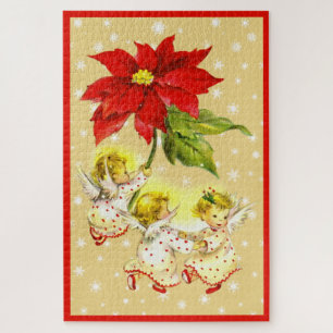 Puzzle Navidades bailando ángeles bebés Pillow