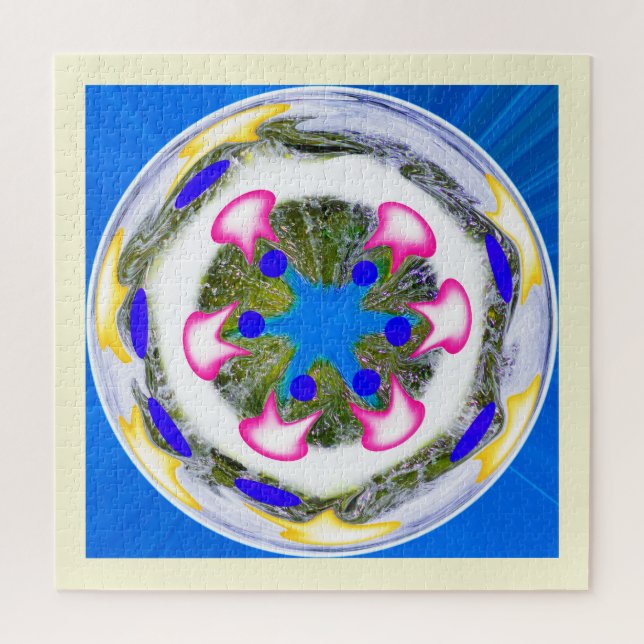 Puzzle Navidades bauble arte divertido (Vertical)