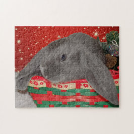 Puzzle Navidades Blue English Lop Bunny Rabbit