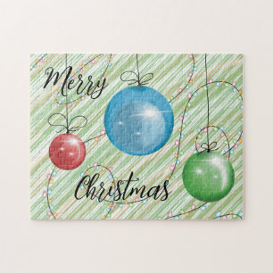 Puzzle Navidades Bolas Luces Regalos de decoración navide