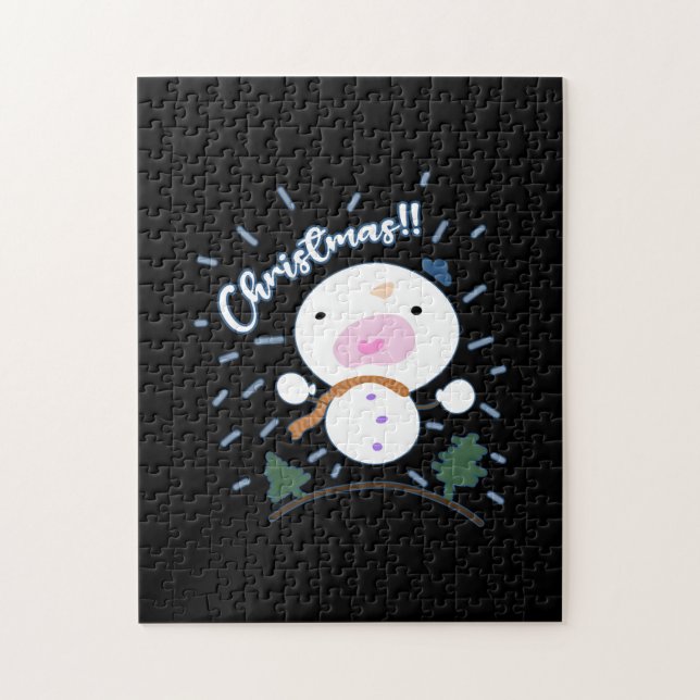 Puzzle Navidades burdos Snowboy (Vertical)