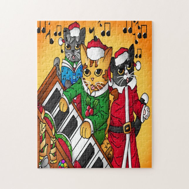 Puzzle Navidades Carol Cats (Vertical)