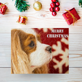 Puzzle Navidades Cavalier King Charles Snowflake