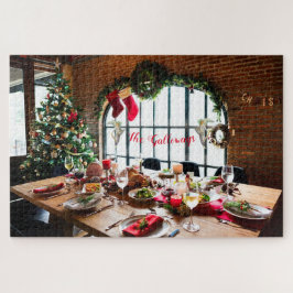 Puzzle Navidades Cena Monograma Tradición de ángeles de c