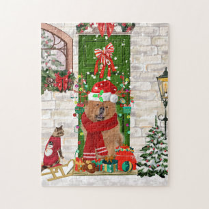 Puzzle Navidades Chow Chow Dog