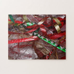 Puzzle Navidades Cinta de opciones Verde Rojo y Fiesta de
