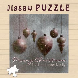 Puzzle Navidades colgando personalizados Baubles Copper G