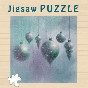 Puzzle Navidades colgantes Turquoise Verde azulado Bauble