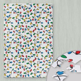 Puzzle Navidades coloridos Patrón de bombilla de luz Difí