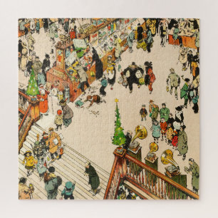 Puzzle Navidades corren por juguetes, personalizado graci