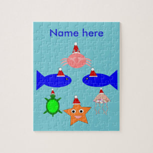 Puzzle Navidades Criaturas marinas personalizadas