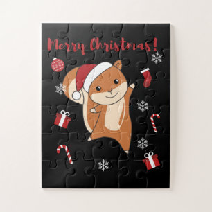 Puzzle Navidades de ardilla Animales de Invierno