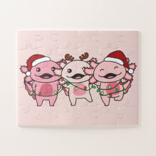 Puzzle Navidades de Axolotl Navidades Animales Dulces Axo