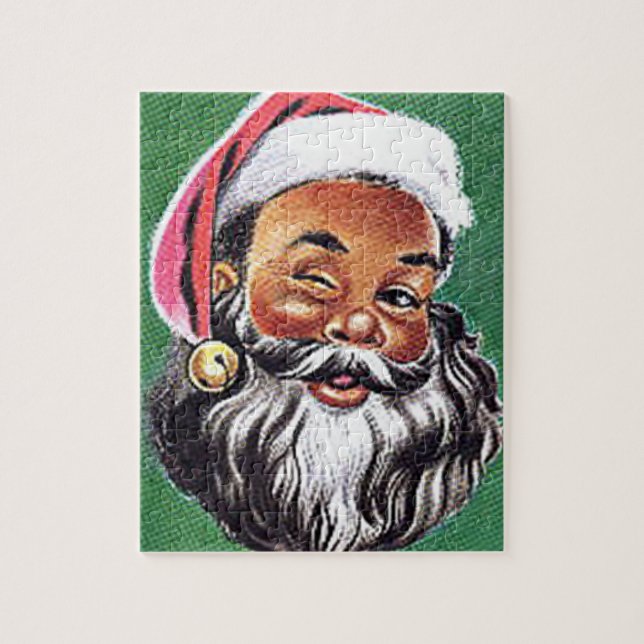 Puzzle Navidades de Black Santa Claus de Estados Unidos (Vertical)
