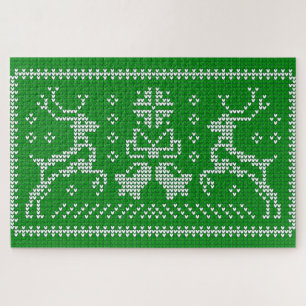 Puzzle Navidades de campanas de jingle con suéter feo ado