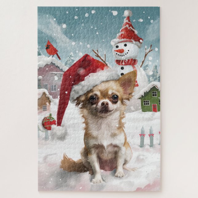 Puzzle Navidades de Chihuahua Winter Wonderland disfrutan (Vertical)
