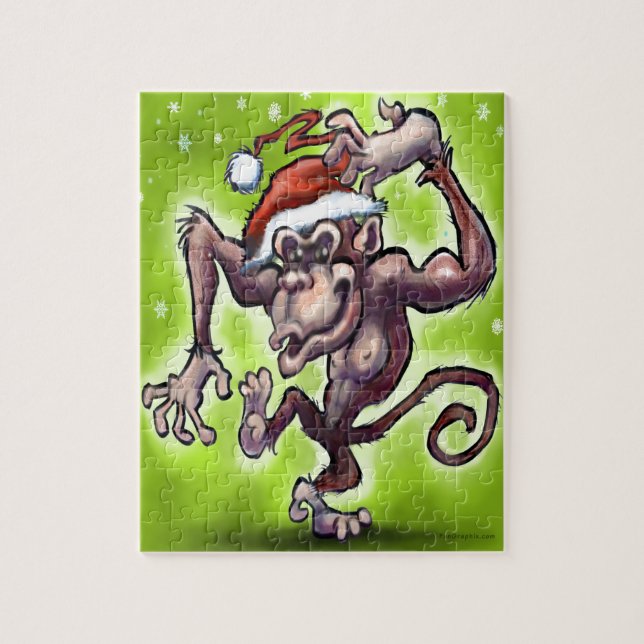 Puzzle Navidades de Chimpanzee (Vertical)