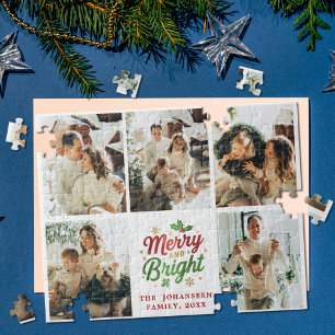 Puzzle Navidades de Collage de fotos de familia mora y br