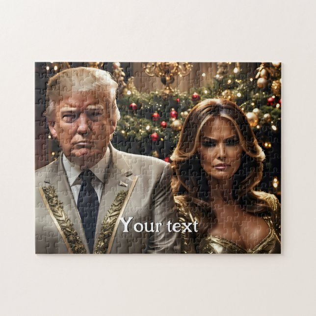 Puzzle Navidades de Donald y Melania (Horizontal)