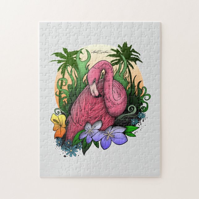 Puzzle Navidades de Flamingo (Vertical)