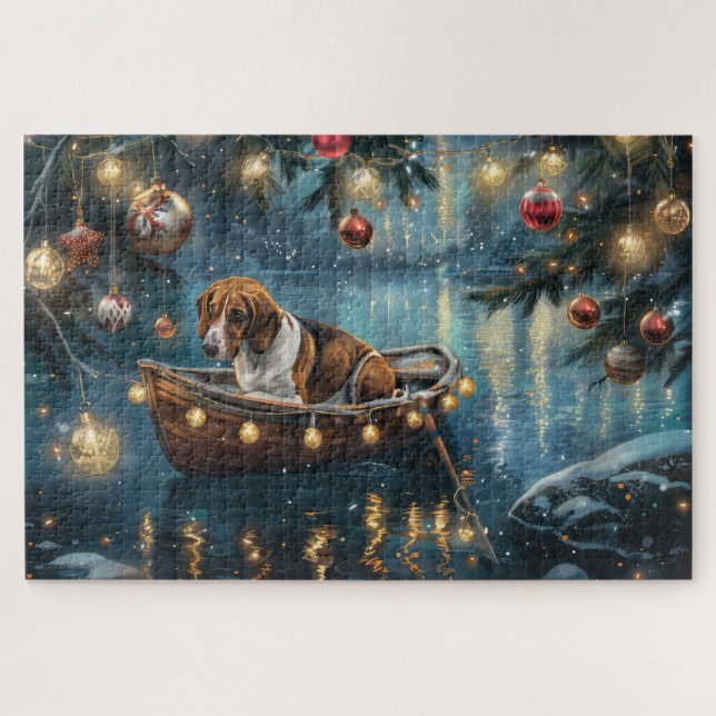 Puzzle Navidades de Foxhound ingleses norteamericanos dis (Horizontal)