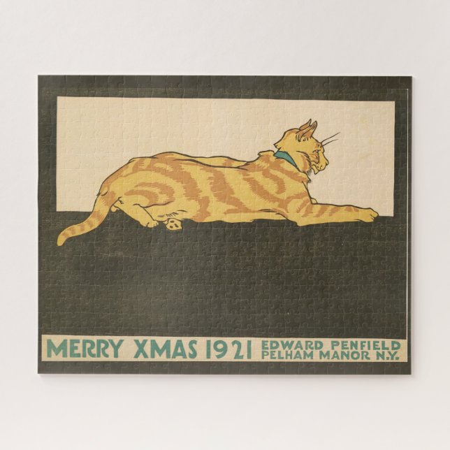 Puzzle Navidades de gatos y merry, 1921 (Horizontal)