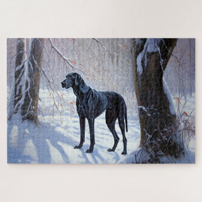 Puzzle Navidades de Great Dane Let It Snow (Horizontal)