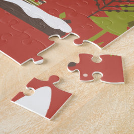 Puzzle Navidades de Hedgehog y Oso de Invierno