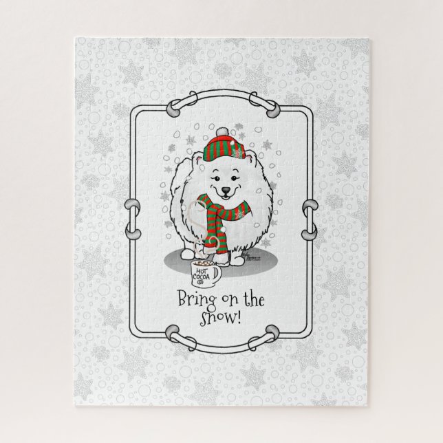 Puzzle Navidades de invierno Nieve de cerdo (blanca) (Vertical)