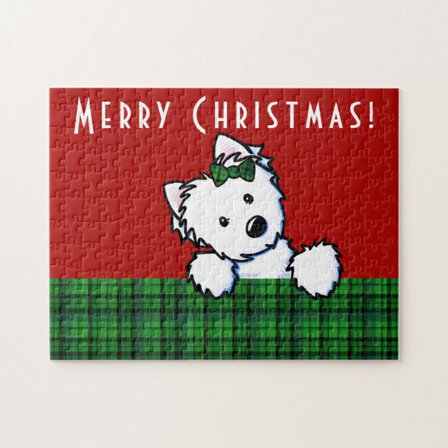 Puzzle Navidades de KiniArt Westie (Horizontal)