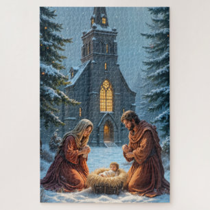 Puzzle Navidades de la escena de la natividad