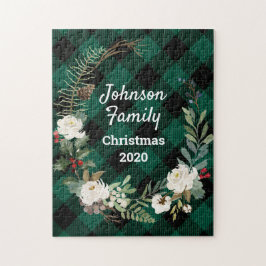 Puzzle Navidades de la familia floral Rosa Green Buffalo 