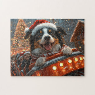 Puzzle Navidades de la montaña rusa del rollo de perro de