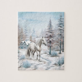 Puzzle Navidades de la selva de nieve del invierno del ca