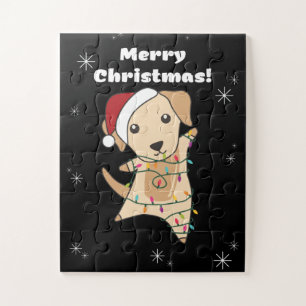 Puzzle Navidades de Labrador Niegan a los perros de invie