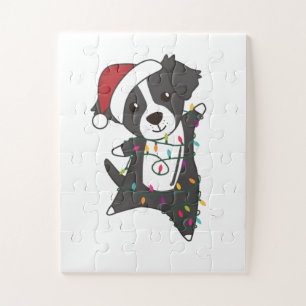 Puzzle Navidades de lineas de color Perro Animales de inv