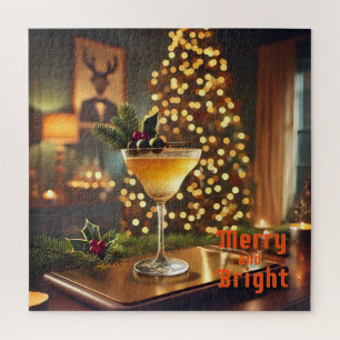 Puzzle Navidades de mediados del siglo Merry & Bright Coc