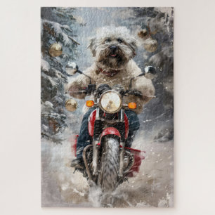 Puzzle Navidades de motociclismo de perros de La Habana