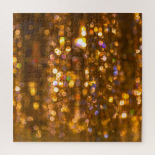 Puzzle Navidades de oro: Antecedentes abstractos desenfoc