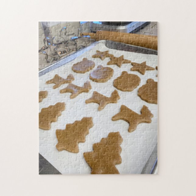 Puzzle Navidades de pan de jengibre cocinan comida (Vertical)