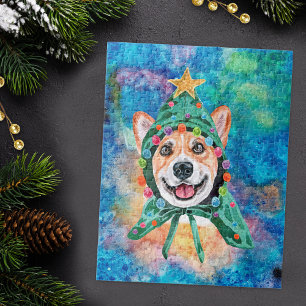 Puzzle Navidades de Perro de la Raza de Corgi