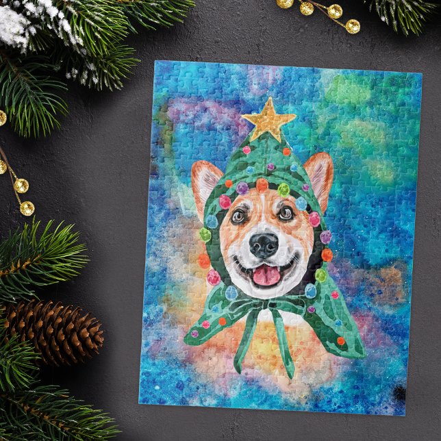 Puzzle Navidades de Perro de la Raza de Corgi (Subido por el creador)