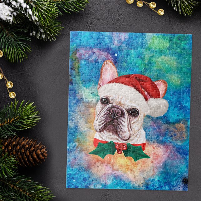 Puzzle Navidades de perros de raza Bulldog de Francia (Subido por el creador)