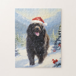 Puzzle Navidades de perros de Terranova